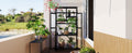 62Inch Height Wood Large Greenhouse Balcony Portable Cold Frame With Wheels And Adjustable Shelves For Outdoor Indoor Use, Black Black Garden & Outdoor Casual Wood Solid Wood