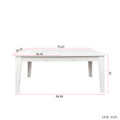 Dining Table106.3 In Large Extendable Kitchen Table White Mdf