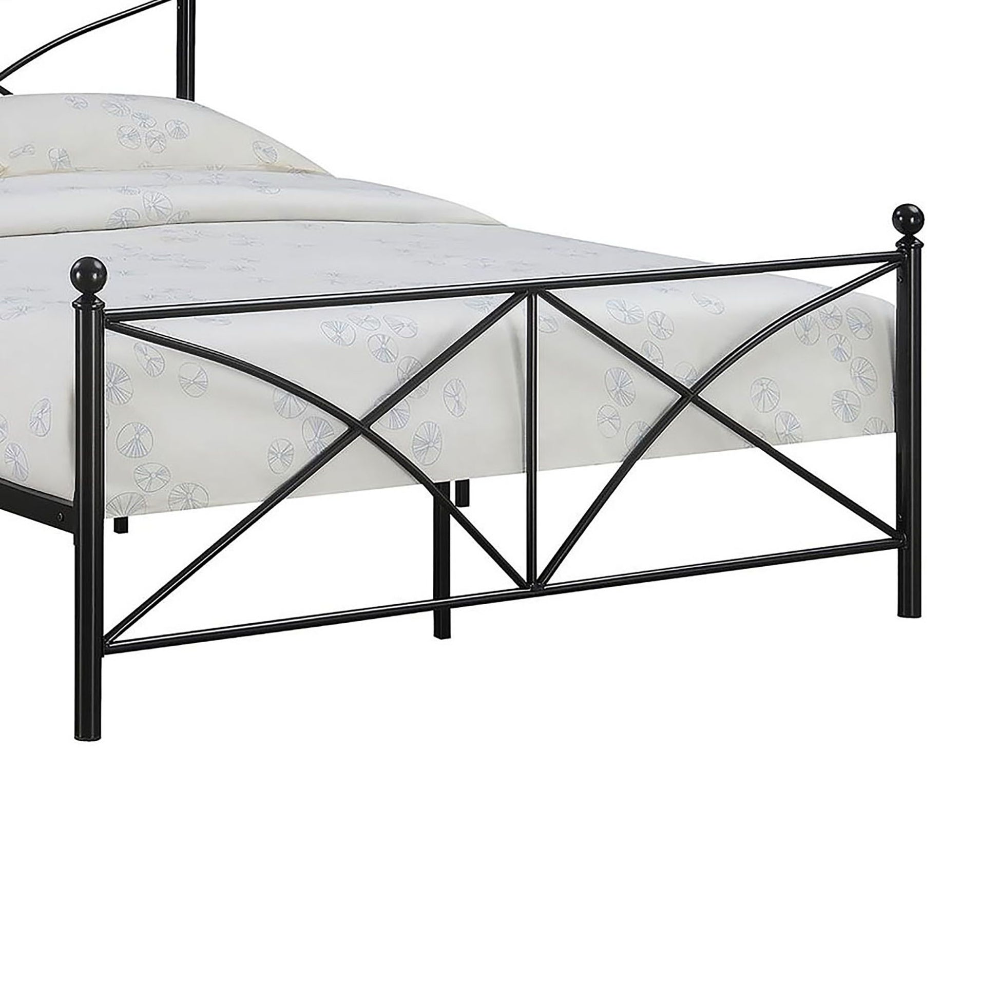 Black Queen Platform Bed Box Spring Not Required Queen Black Metal Bedroom Contemporary,Modern Open Frame Metal