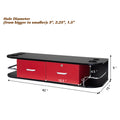 Classic Wall Mounted Beauty Salon, Barber Styling Station, Salon Equipment With Locking 2 Drawers, Black Red Black Red Particle Board