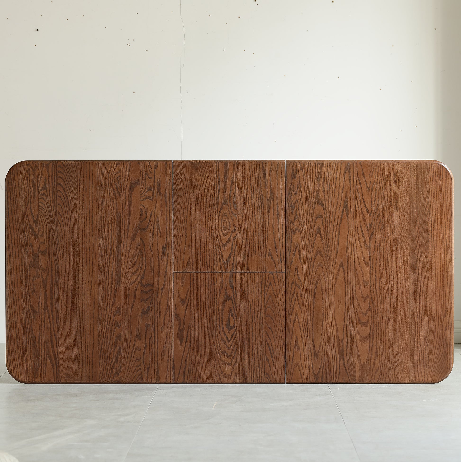 Walnut Color Solid Oak Round Corner Diagonal Leg Telescopic Table 1.2 1.6M, For 6 8 People To Meet Dining Table Wood Walnut Color Walnut Brown Writting Desk Triangular Dining Room Oak Rectangular Kitchen & Dining Tables Solid Wood