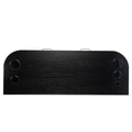 Classic Wall Mounted Beauty Salon, Barber Styling Station, Salon Equipment With Locking 2 Drawers, Black Black Particle Board