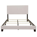 Ivory Full Bed With Trim Box Spring Required Full Ivory Wood Bedroom Transitional Panel Foam Upholstered