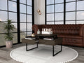 Manila Lift Top Coffee Table, One Drawer, Dark Walnut Brown Particle Board Particle Board