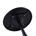 Modern 23.6'' Diameter Solid Metal Base Black Round End Table Black Steel