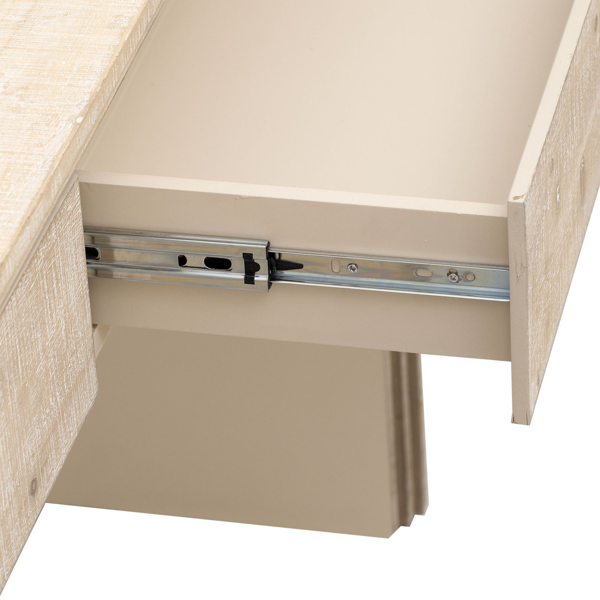 Unique Retro Console Table With Open Style, Two Top Drawers For Entrance, Dinning Room, Living Room Natural Wood Wash Natural Wood Wash Mdf