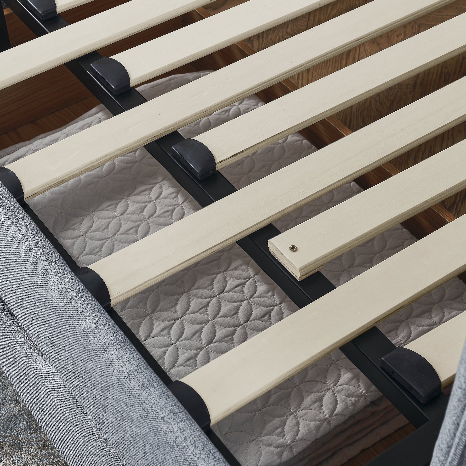 Twin Size Upholstery Daybed With Trundle Bed And Two Storage Drawersflat Arms With Pocket, Extendable Daybed For Bedroom Living Room,Linen Grey Grey Linen