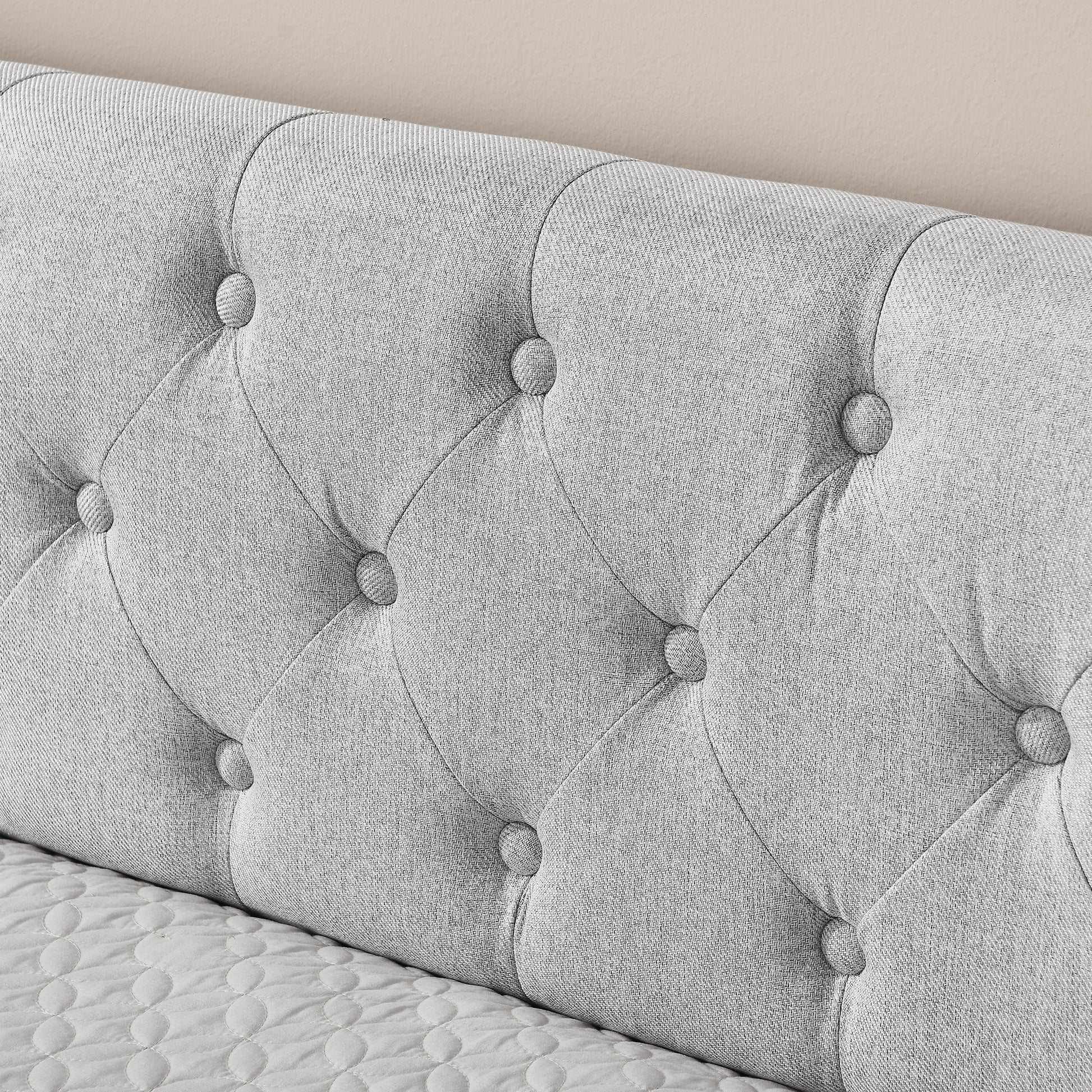 Twin Size Upholstery Daybed With Trundle Bed And Two Storage Drawersflat Arms With Pocket, Extendable Daybed For Bedroom Living Room,Linen Beige Beige Linen