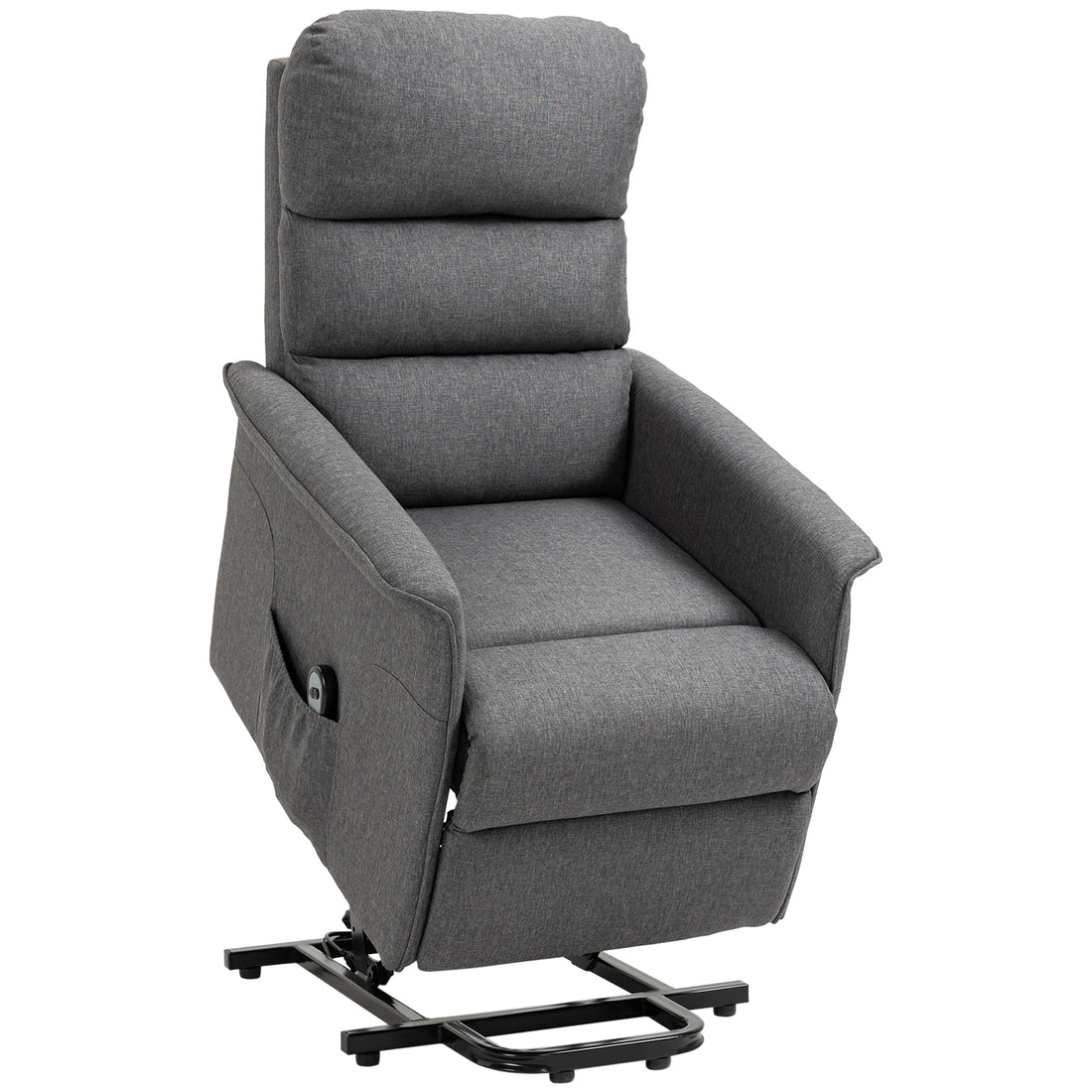Electric Power Lift Recliner Chair For Elderly, Fabric Lift Chair With Remote Control, Side Pockets For Living Room, Gray Gray Polyester
