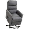 Electric Power Lift Recliner Chair For Elderly, Fabric Lift Chair With Remote Control, Side Pockets For Living Room, Gray Gray Polyester