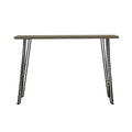 Concrete And Black Rectangular Console Table Grey Primary Living Space Industrial Tabeltop Rectangular Console Tables Wood Hairpin