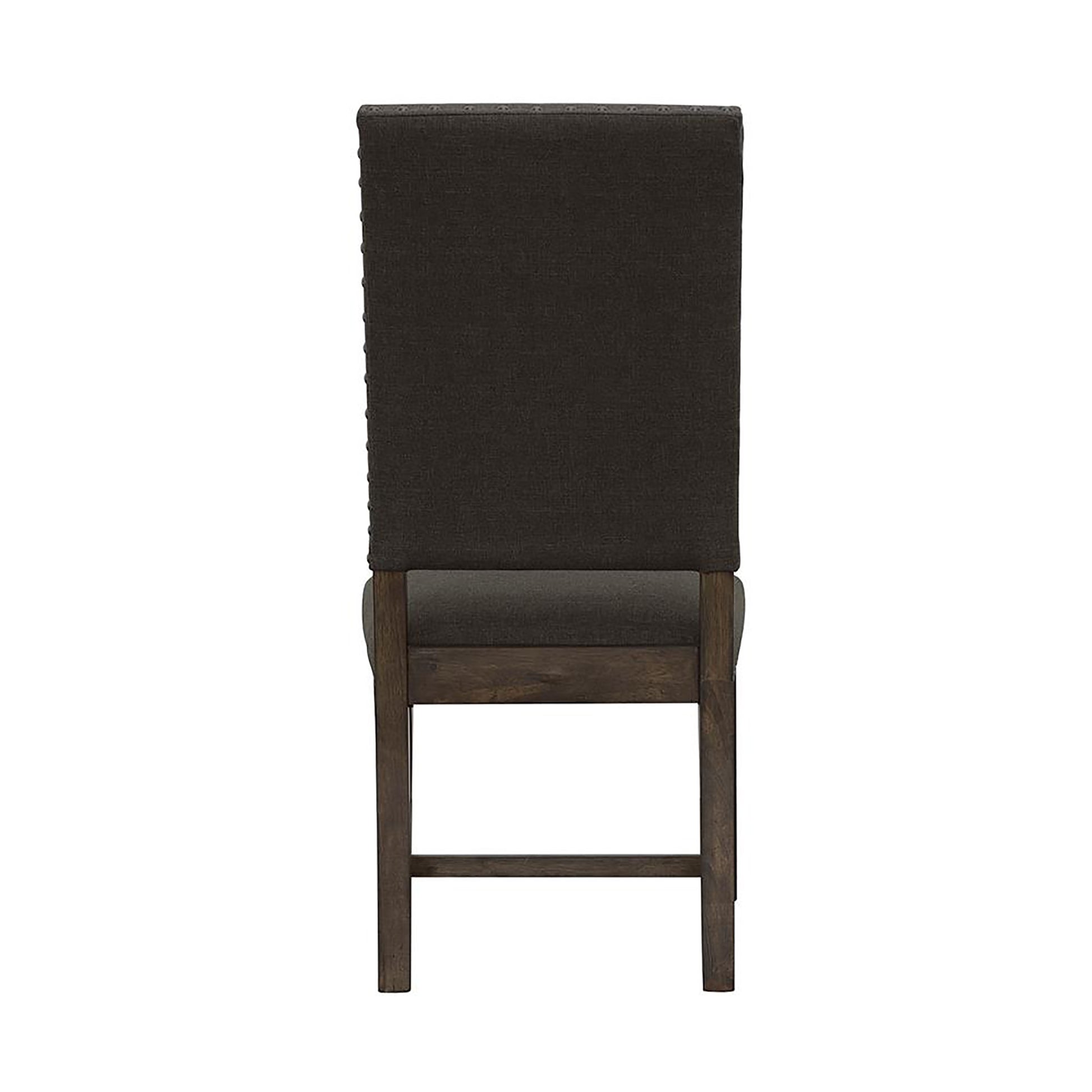 Warm Grey And Smokey Black Upholestered Side Chair Set Of 2 Solid Grey Dining Room Wipe Clean Rectangular Transitional Side Chair Rubberwood Solid Back Foam Upholstered