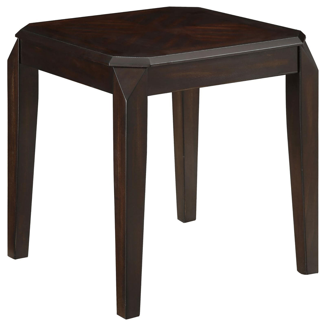 Walnut Square End Table Brown Brown Primary Living Space Transitional Poplar Square Coffee & End Tables Wood