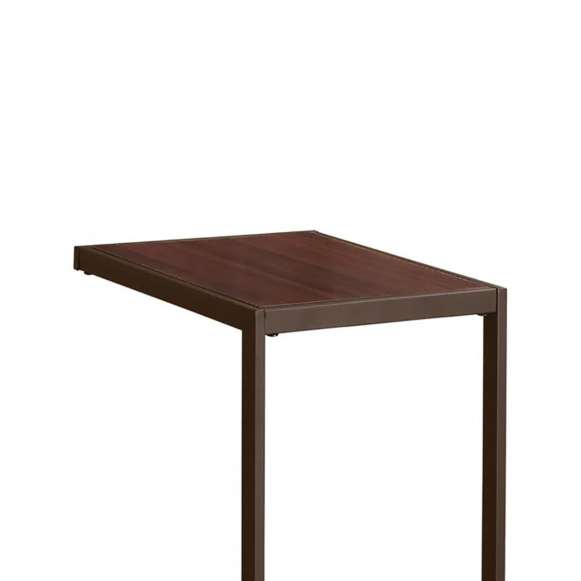 Cappuccino High Gloss And Bronze Rectangular Snack Table Brown Brown Primary Living Space Contemporary,Modern Rectangular Shelves Coffee & End Tables Wood