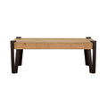 Natural And Matte Black Top Coffee Table Brown Primary Living Space Farmhouse,Rustic Mango Rectangular Coffee & End Tables Wood Hairpin