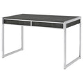 Weathered Grey 2 Drawer Writing Desk Grey Gray Writting Desk Office Contemporary,Modern Rectangular Drawers Desk Polished Wood Sled