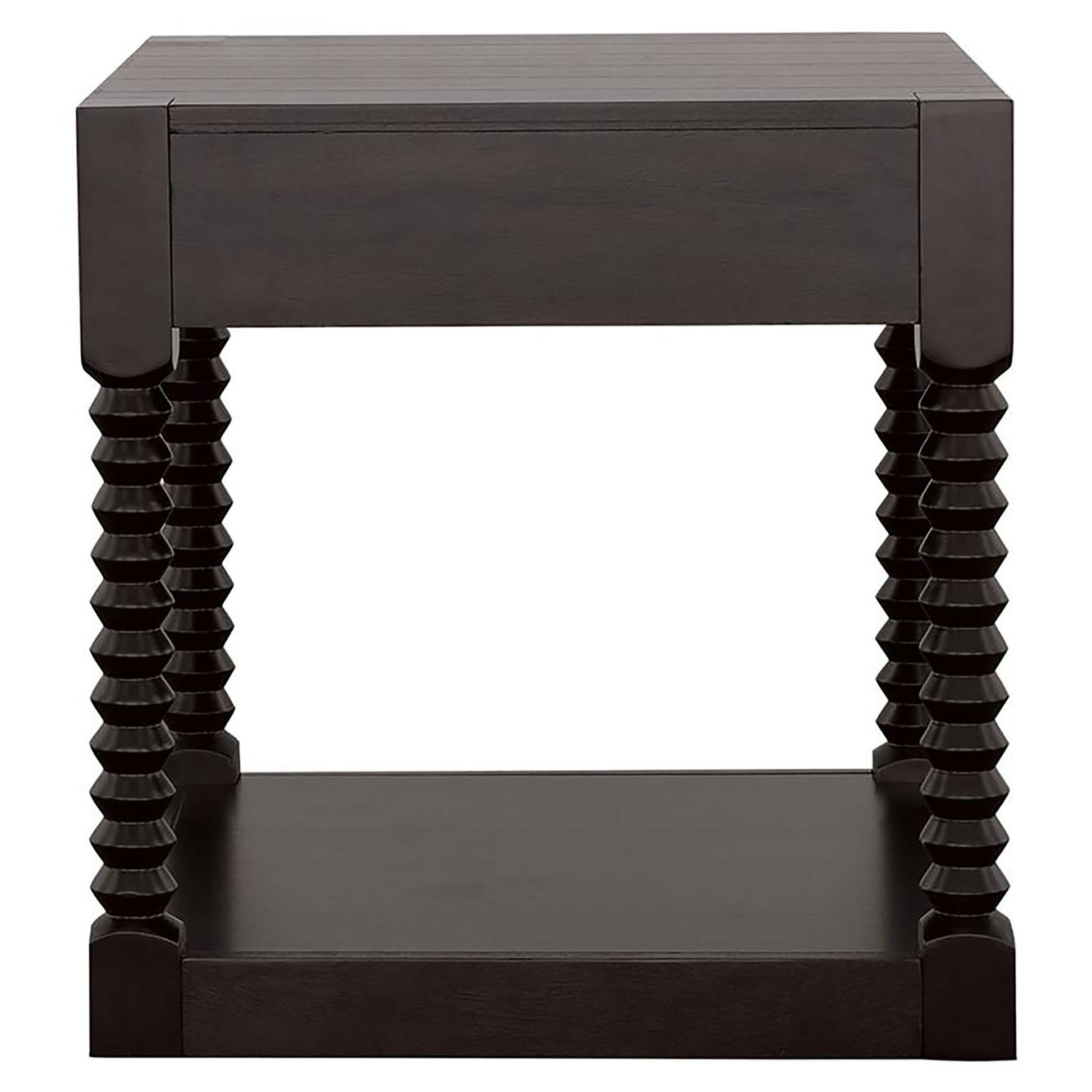 Coffee Bean 1 Drawer End Table Brown Primary Living Space Traditional Rectangular Drawers Coffee & End Tables Wood