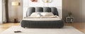 King Size Luxury Upholstered Bed With Thick Headboard, Velvet King Bed With Oversized Padded Backrest, Gray Expect Arrive Date 2024 3 15 King Gray Velvet