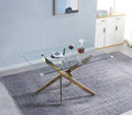 Modern Glass Table For Dining Room Kitchen, 0.39