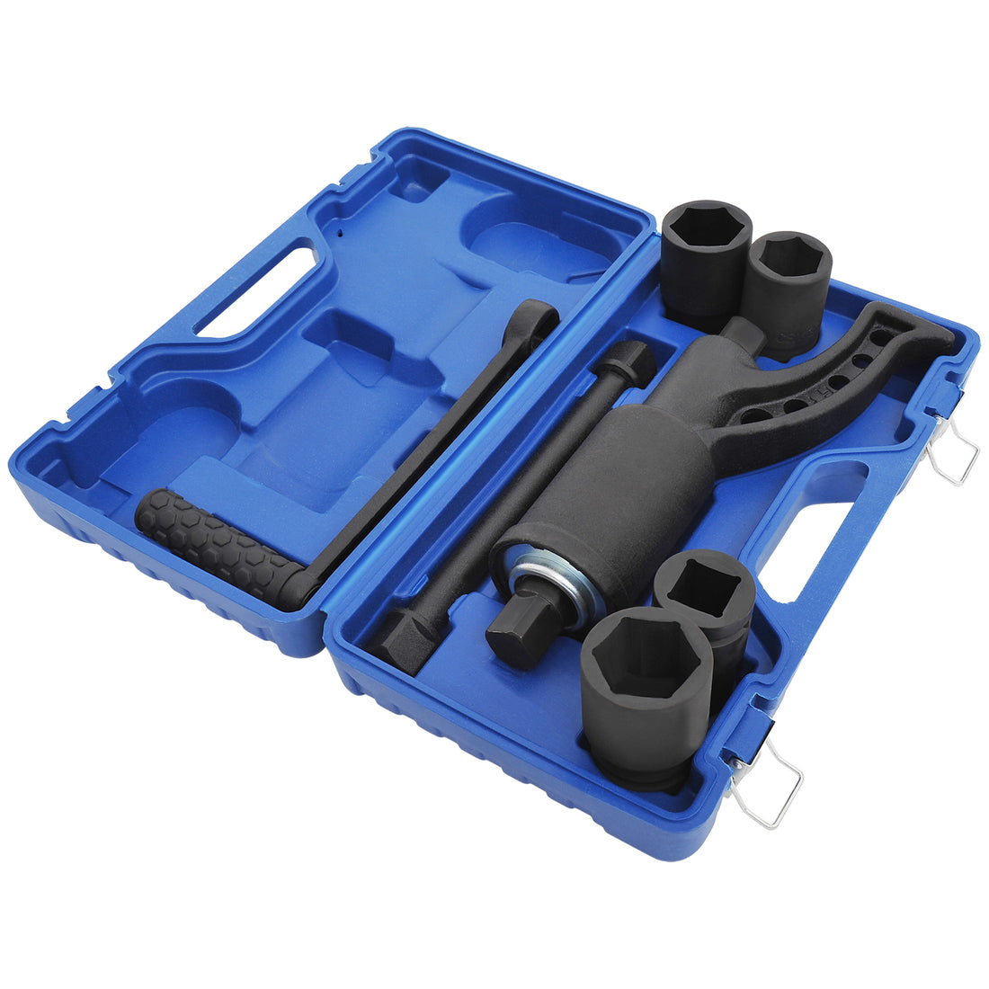 Heavy Duty Torque Multiplier Wrench Set, Amplifie Lug Nut Remover, 1:64 Labor Saving Wrench Tool With Carrying Case Blue Steel