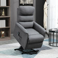 Electric Power Lift Recliner Chair For Elderly, Fabric Lift Chair With Remote Control, Side Pockets For Living Room, Gray Gray Polyester