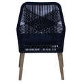 Dark Navy Back Side Chair Set Of 2 Blue Dining Room Wipe Clean Coastal Side Chair Mahogany Wood