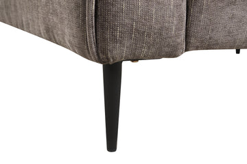 Valentina 38.5" Gray Chenille Chair With Metal Legs And Throw Pillow Gray Chenille