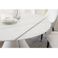 Fashion Modern Sinntered Stone Dining Table With Simple And Multi Functional Retractable Dining Table White Sintered Stone