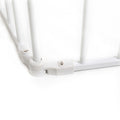 6 Panel Metal Baby Playpen Fireplace Safety Fence W Walk Through Door In 2 Directions, 5 In 1 Extra Wide Barrier Gate For Indoor Baby Pet Christmas Tree, White White Metal
