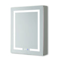 Lighted Medicine Cabinet 24 X 30 Inch, Recessed Or Surface Led Medicine Cabinet,Defog,Stepless Dimming,3000K 6400K, Outlets & Usbs,Hinge On The Left. Silver Aluminium