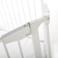 6 Panel Metal Baby Playpen Fireplace Safety Fence W Walk Through Door In 2 Directions, 5 In 1 Extra Wide Barrier Gate For Indoor Baby Pet Christmas Tree, White White Metal