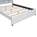 Queen Size Upholstered Platform Bed With Led, Storage And Usb, Beige Box Spring Not Required Queen Beige Wood Bedroom Solid Wood Mdf