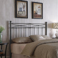 Rustic Bronze Full And Queen Metal Headboard Brown Metal Bedroom Transitional Bed Frame Metal