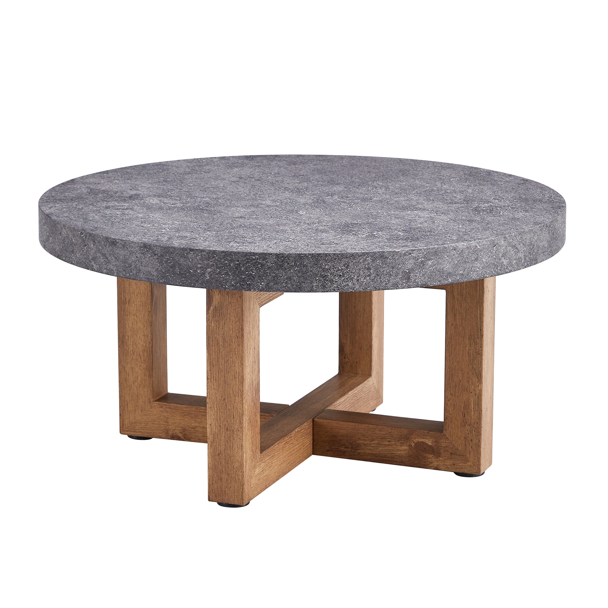 A Modern Retro Circular Coffee Table With A Diameter Of 31.4 Inches, Made Of Mdf Material, Suitable For Living Rooms Grey Mdf