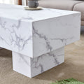 The White Coffee Table Has Patterns. Modern Rectangular Table, Suitable For Living Rooms And Apartments. 43.3