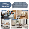 Couch Comfortable Sectional Couches And Sofas For Living Room Bedroom Office Small Space Gray Velvet 3 Seat