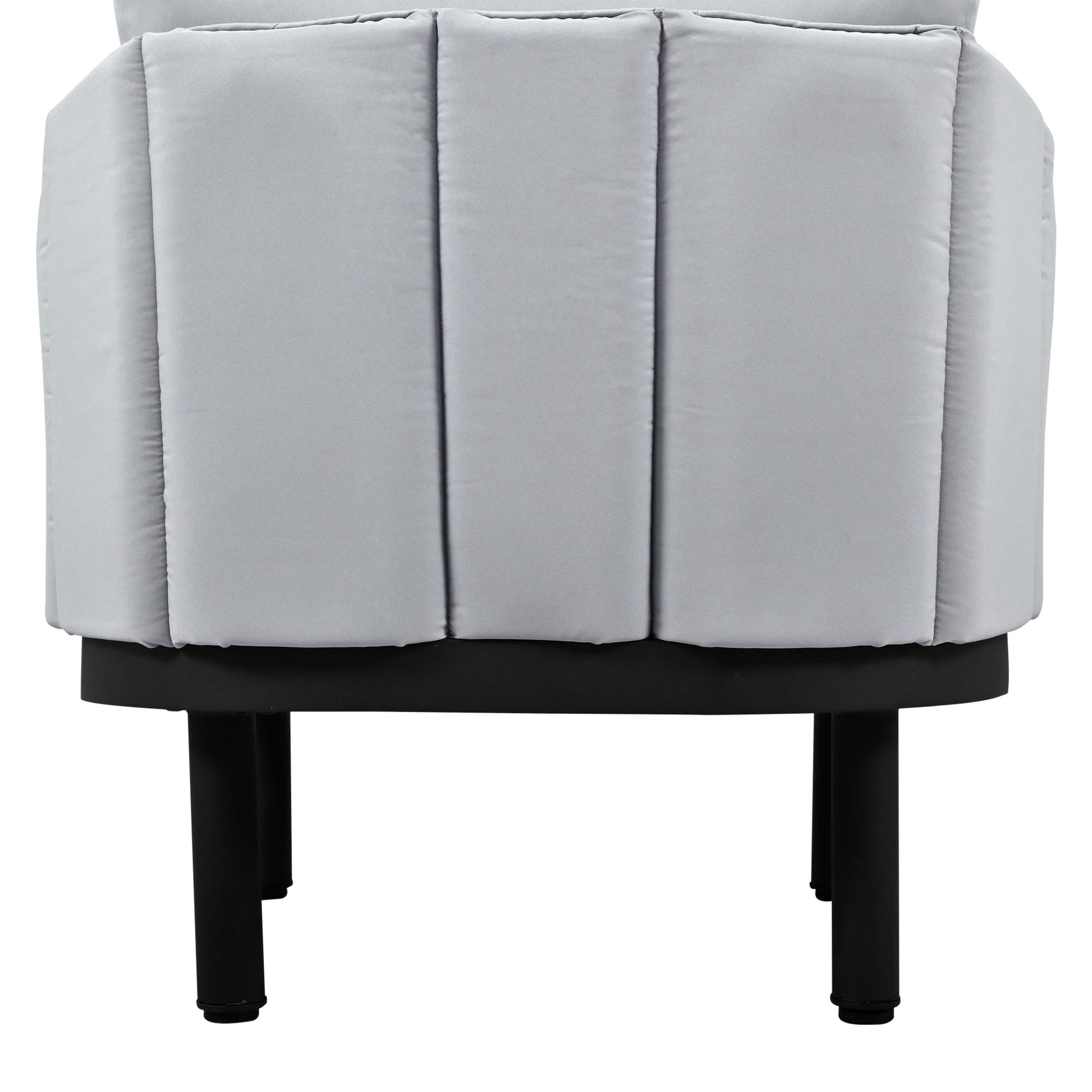 Luxury Modern 4 Piece Outdoor Iron Frame Conversation Set, Patio Chat Set With Acacia Wood Round Coffee Table For Backyard, Deck, Poolside, Indoor Use, Loveseat Arm Chairs, Gray Yes Sectional Gray Weather Resistant Frame Water Resistant Cushion Garden &