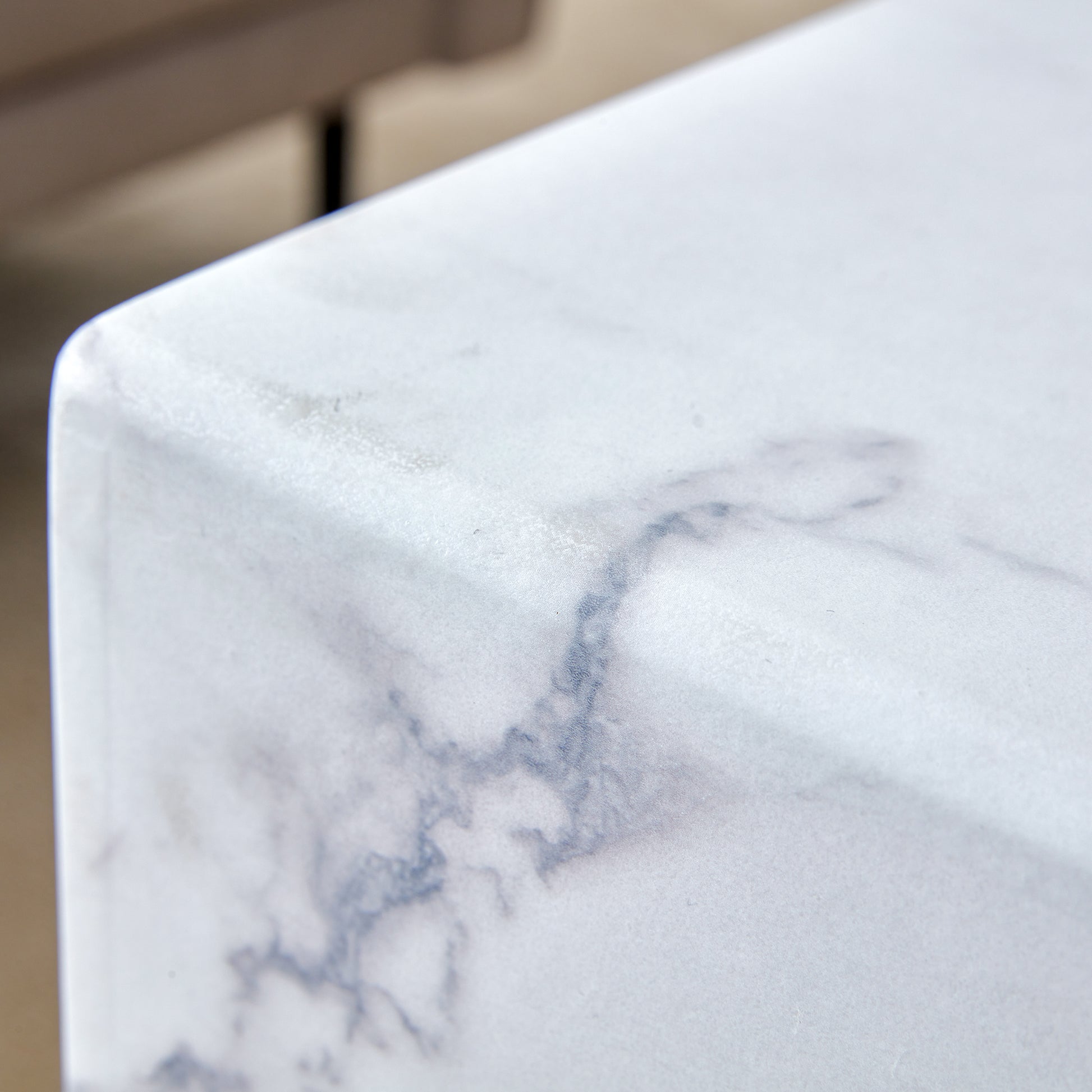 The White Coffee Table Has Patterns. Modern Rectangular Table, Suitable For Living Rooms And Apartments. 43.3"*21.6"*17.2" White Mdf