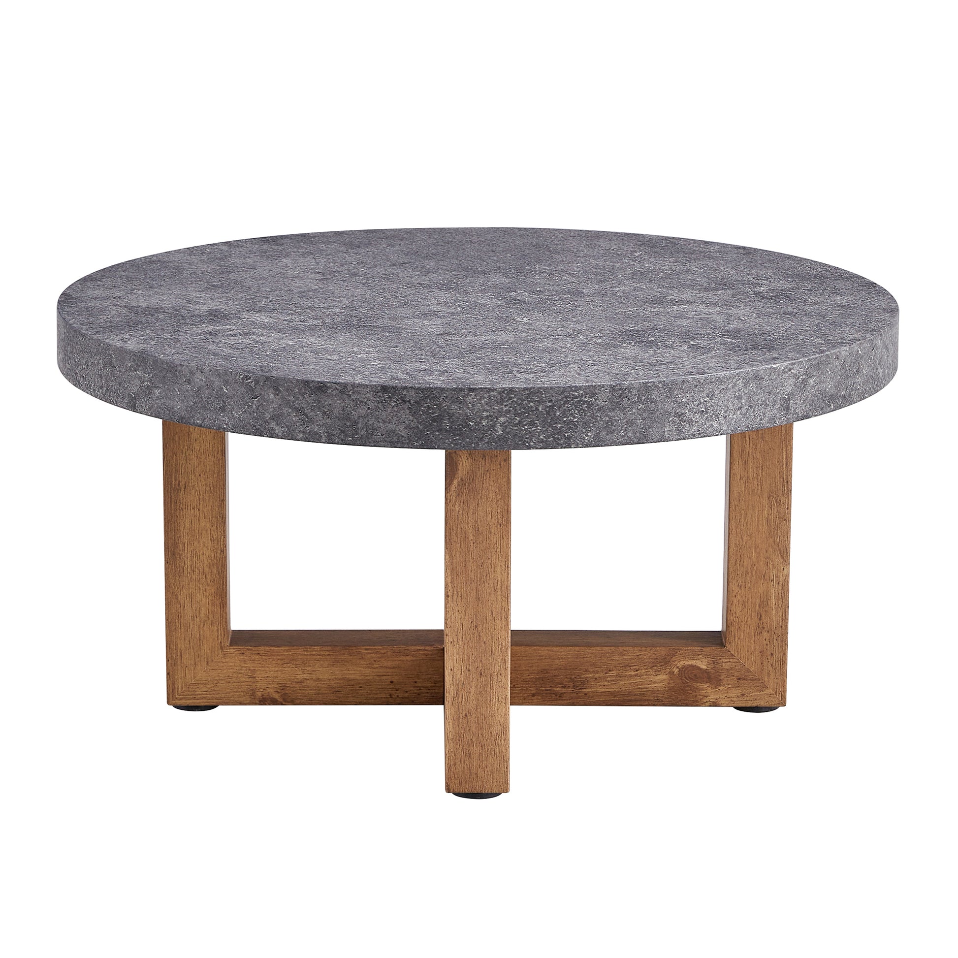 A Modern Retro Circular Coffee Table With A Diameter Of 31.4 Inches, Made Of Mdf Material, Suitable For Living Rooms Grey Mdf