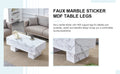 The White Coffee Table Has Patterns. Modern Rectangular Table, Suitable For Living Rooms And Apartments. 43.3