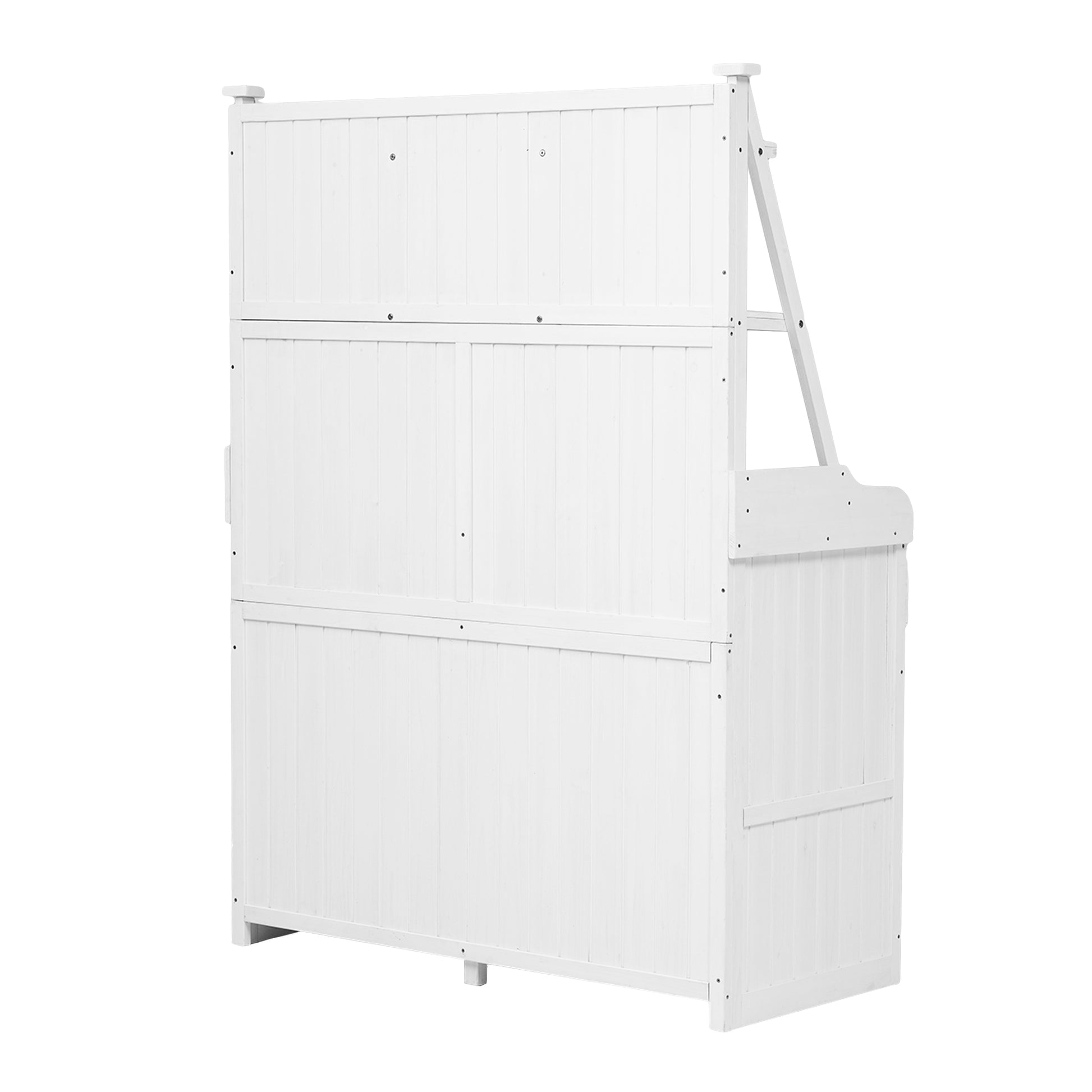 65Inch Garden Potting Bench Table, Fir Wood Workstation With Storage Shelf, Drawer And Cabinet, White White Water Resistant Frame Garden & Outdoor Rustic Wood