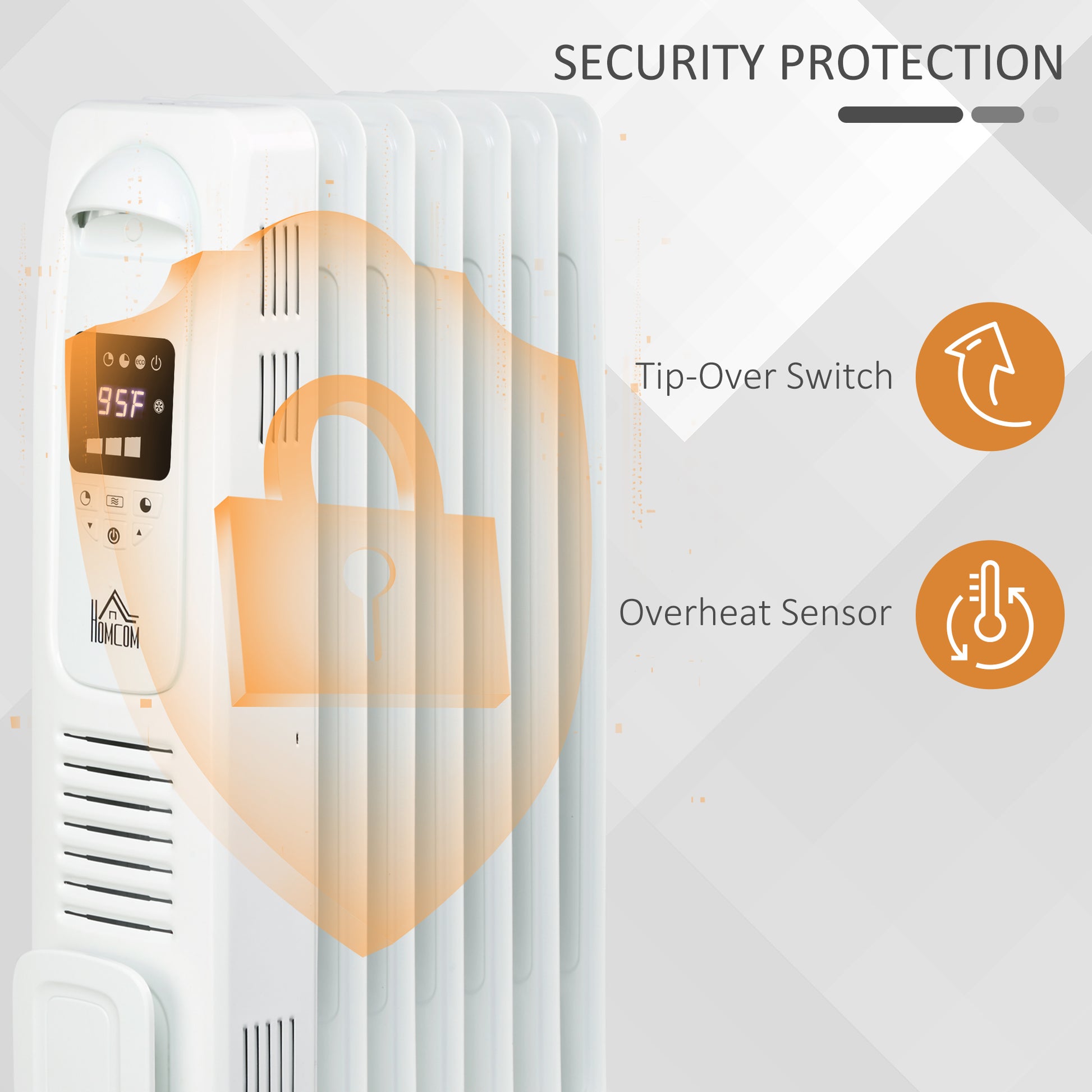 25.25" Electric Space Heater, Freestanding 161 Sq. Ft. Heater With 3 Modes, Timer, And Remote, 1500 W, White White Steel