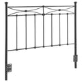 Rustic Bronze Full And Queen Metal Headboard Brown Metal Bedroom Transitional Bed Frame Metal