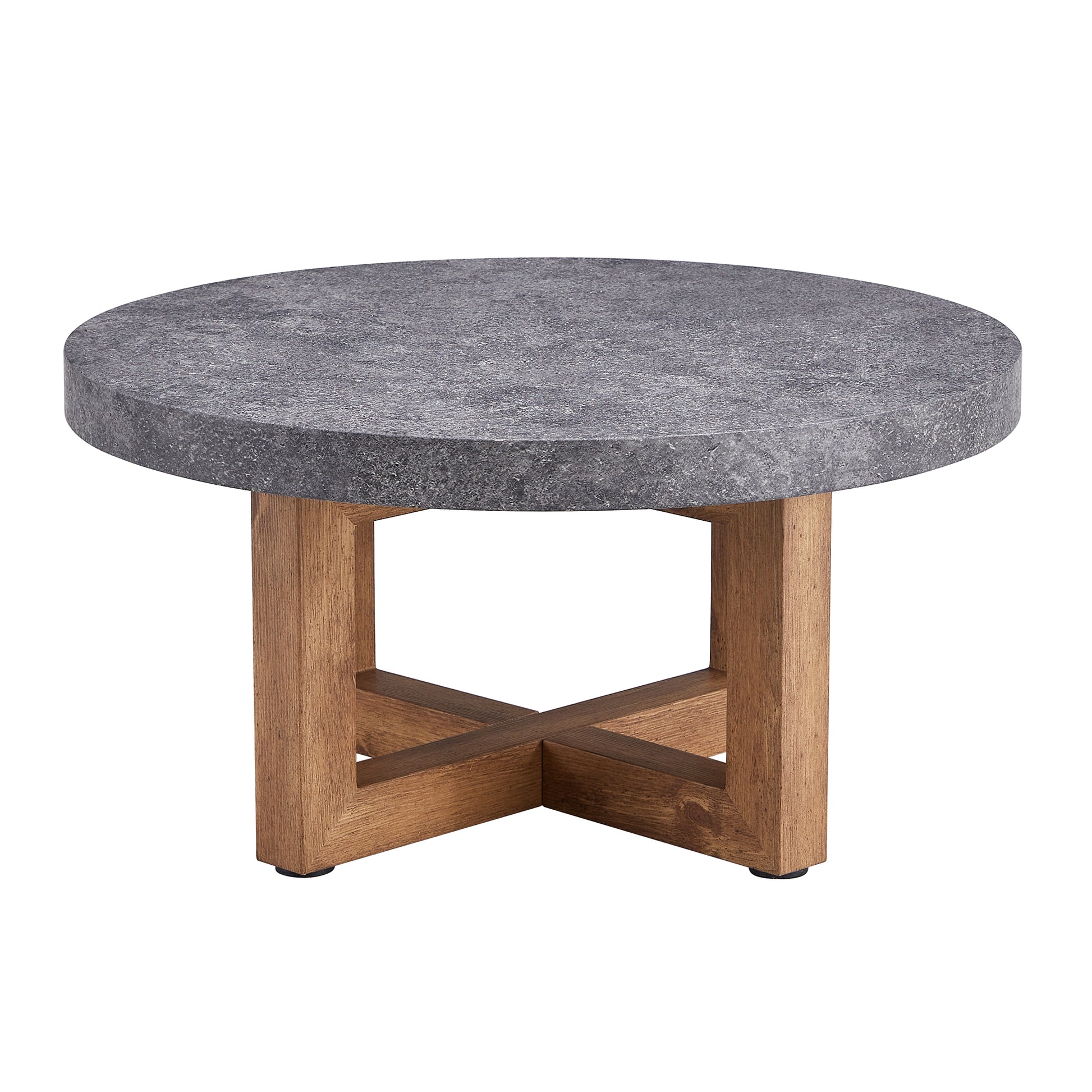 A Modern Retro Circular Coffee Table With A Diameter Of 31.4 Inches, Made Of Mdf Material, Suitable For Living Rooms Grey Mdf