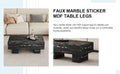 The Black Coffee Table Has Patterns. Modern Rectangular Table, Suitable For Living Rooms And Apartments. 43.3