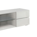 Glossy White 4 Drawer Tv Console White Primary Living Space 50 59 Inches 60 69 Inches Contemporary,Modern 60 Inches Wood