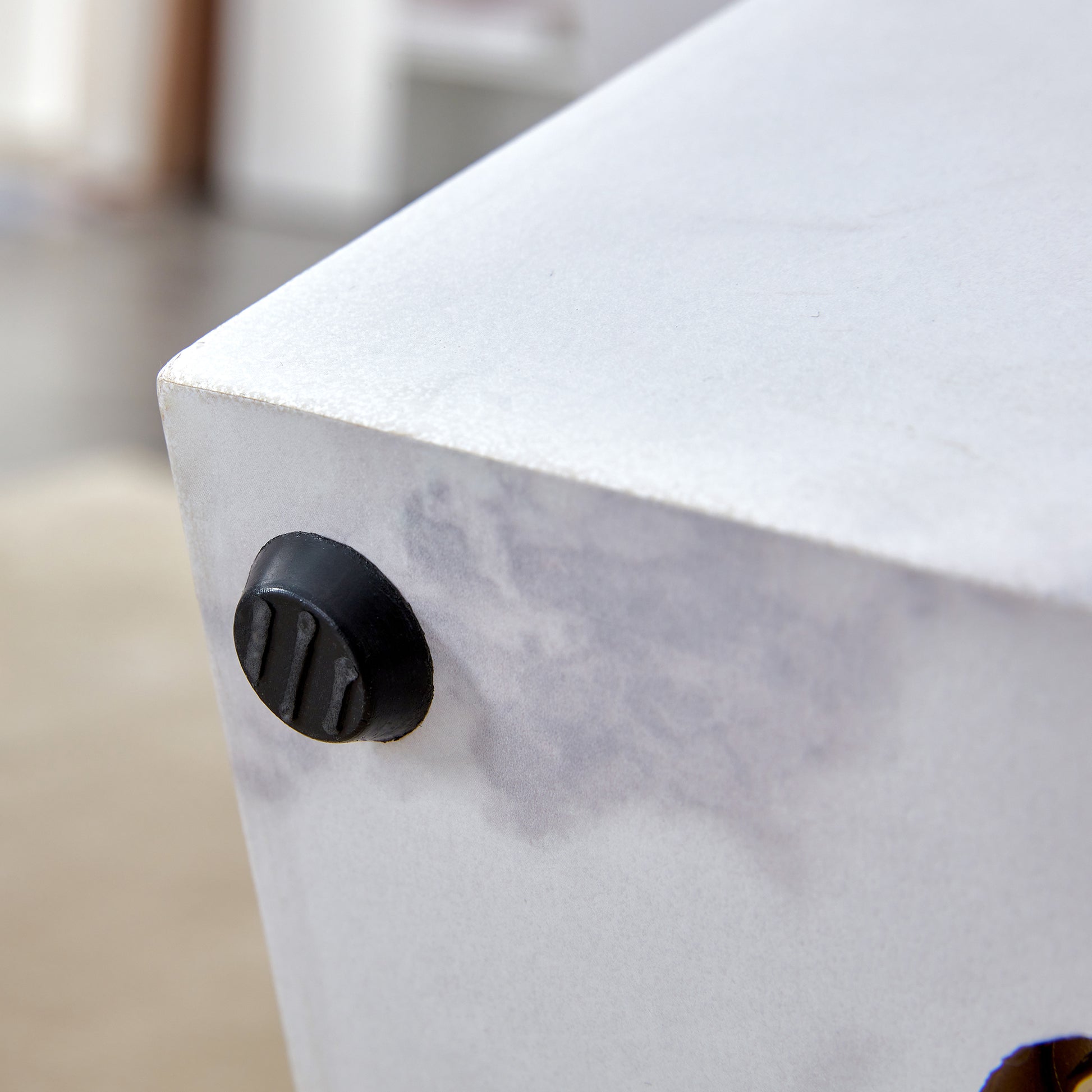 The White Coffee Table Has Patterns. Modern Rectangular Table, Suitable For Living Rooms And Apartments. 43.3"*21.6"*17.2" White Mdf