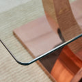 Modern Minimalist Rectangular Glass Dining Table, 0.4 