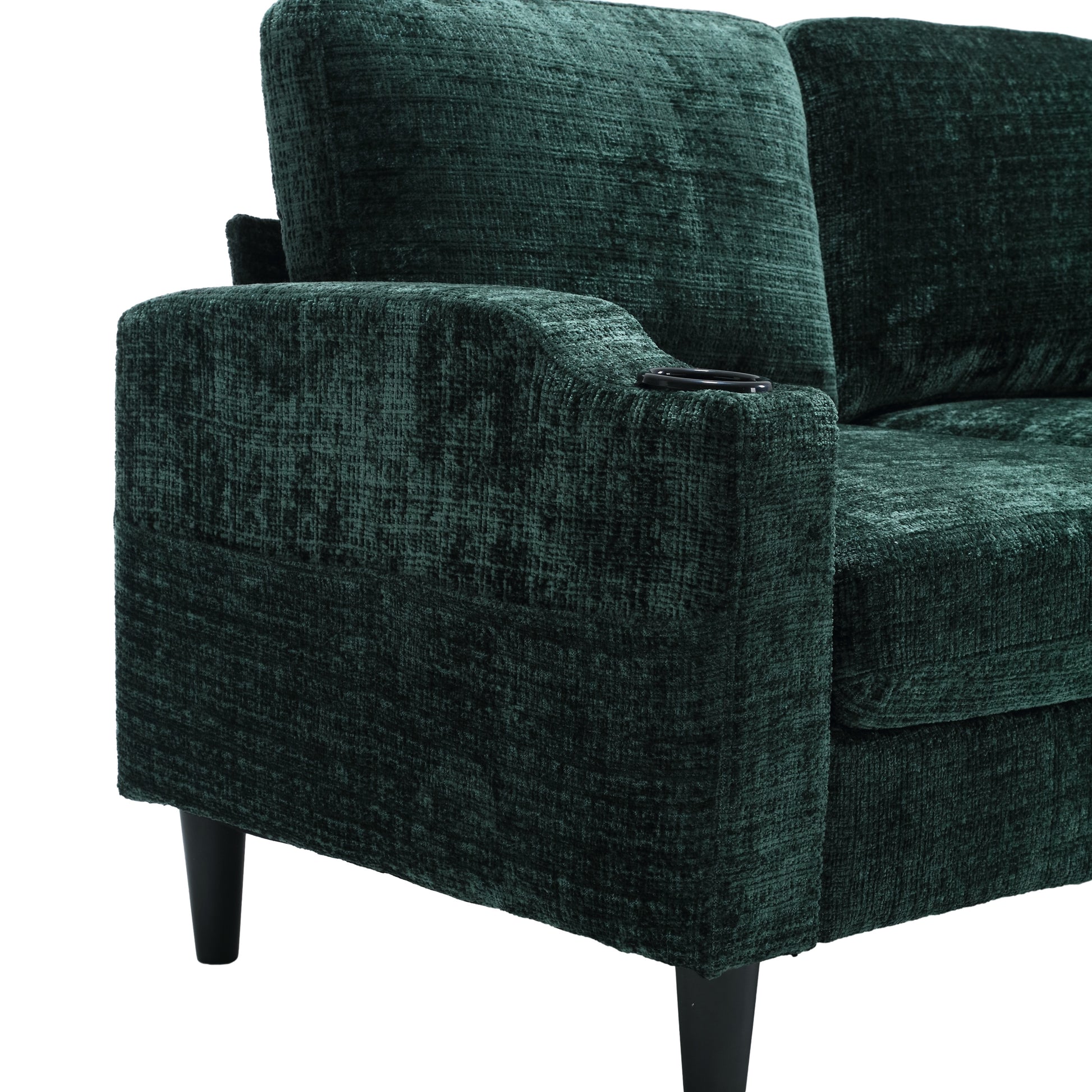 United Storage Sofa Living Room Sofa Cozy Sectional Sofa Emerald Polyester 3 Seat