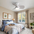 23 Inch Indoor With 3 Color Dimmable 3 Abs Blades Remote Control Reversible Dc Motor White With 18W Led Light White Abs